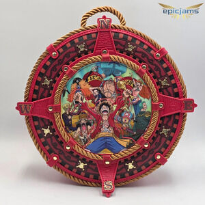 Loungefly One Piece Monkey D. Luffy Compass Figural Red Mini Backpack Bag New